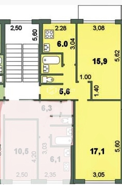 2-к квартира, 48 кв.м.